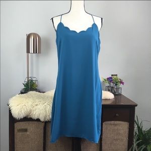 J. Crew Scalloped Tank Silk Dress- 6